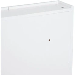 HOMCOM Armoire Avec Miroir En Bois Rangement Salle De Bain Fermeture Porte Tampon MDF Blanc -Songmics Soldes Magasin 1058135 4