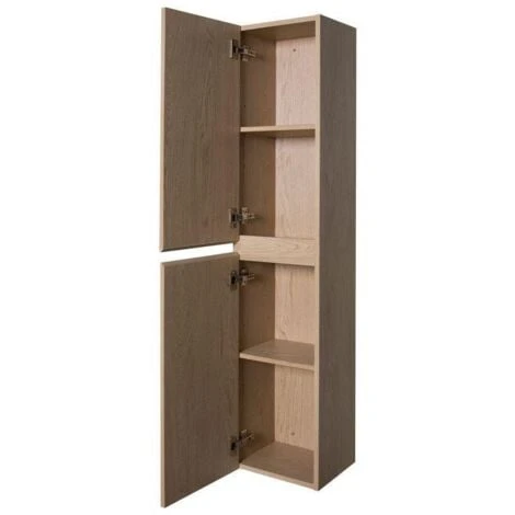 Colonne De Salle De Bain Décor Chêne à Suspendre 140 Cm SORRENTO 4 Colonne De Salle De Bain Décor Chêne à Suspendre 140 Cm SORRENTO – Image 2