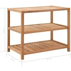 Étagère De Salle De Bain Bois De Noyer Massif 65 X 40 X 55 Cm VidaXL 9 Étagère De Salle De Bain Bois De Noyer Massif 65 X 40 X 55 Cm VidaXL -Songmics Soldes Magasin 13744623 3