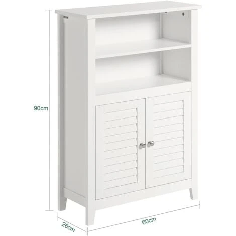 Meuble Bas De Salle De Bain Armoire Toilette Armoire Salle De Bain Buffet Commode Armoire De Rangement,SoBuy®BZR13-W 5 Meuble Bas De Salle De Bain Armoire Toilette Armoire Salle De Bain Buffet Commode Armoire De Rangement,SoBuy®BZR13-W – Image 3
