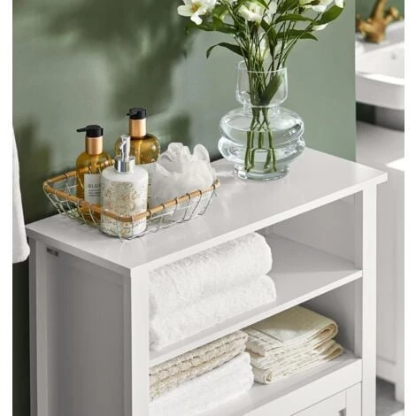 Meuble Bas De Salle De Bain Armoire Toilette Armoire Salle De Bain Buffet Commode Armoire De Rangement,SoBuy®BZR13-W 6 Meuble Bas De Salle De Bain Armoire Toilette Armoire Salle De Bain Buffet Commode Armoire De Rangement,SoBuy®BZR13-W – Image 4