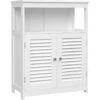 Songmics Meuble Salle De Bain, 60 X 30 X 80 Cm, Avec Compartiment Ouvert, Étagère De Rangement Avec 2 Portes, Blanc -Songmics Soldes Magasin 16052835 1