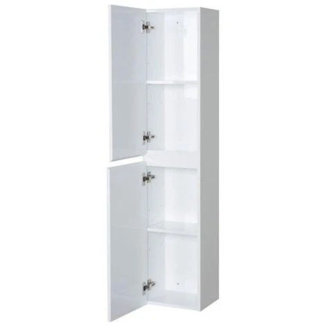 Colonne Salle De Bain Blanche à Suspendre 140 Cm SORRENTO 4 Colonne Salle De Bain Blanche à Suspendre 140 Cm SORRENTO – Image 2