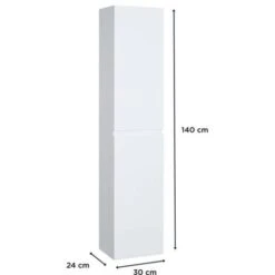 Colonne Salle De Bain Blanche à Suspendre 140 Cm SORRENTO 9 Colonne Salle De Bain Blanche à Suspendre 140 Cm SORRENTO -Songmics Soldes Magasin 18232136 3