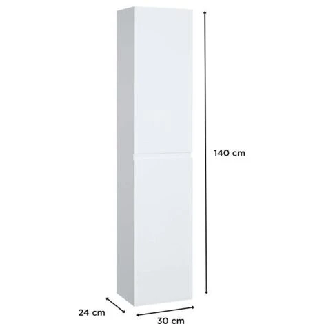 Colonne Salle De Bain Blanche à Suspendre 140 Cm SORRENTO 5 Colonne Salle De Bain Blanche à Suspendre 140 Cm SORRENTO – Image 3