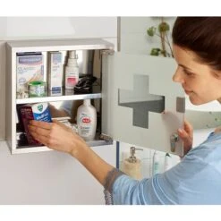 Armoire à Pharmacie Armoire à Médicaments Premier Secours Avec Clés 2 Compartments (en) 8 Armoire à Pharmacie Armoire à Médicaments Premier Secours Avec Clés 2 Compartments (en) -Songmics Soldes Magasin 18476470 2