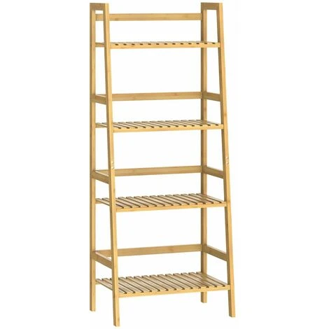 Étagère En Bambou à 4 Niveaux Meuble De Rangement 123x48x32 Cm Maison Intérieur Salle De Bain Cuisine Sous-sol 3 Étagère En Bambou à 4 Niveaux Meuble De Rangement 123x48x32 Cm Maison Intérieur Salle De Bain Cuisine Sous-sol