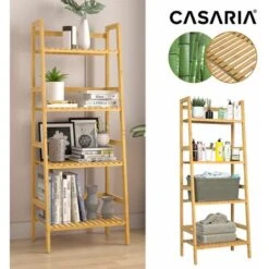 Étagère En Bambou à 4 Niveaux Meuble De Rangement 123x48x32 Cm Maison Intérieur Salle De Bain Cuisine Sous-sol 8 Étagère En Bambou à 4 Niveaux Meuble De Rangement 123x48x32 Cm Maison Intérieur Salle De Bain Cuisine Sous-sol -Songmics Soldes Magasin 19378757 2