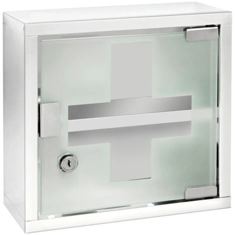 WENKO Armoire à Pharmacie Acier Inox, Avec Serrure, 25 X 12 X 25 Cm, Brillant 3 WENKO Armoire à Pharmacie Acier Inox, Avec Serrure, 25 X 12 X 25 Cm, Brillant