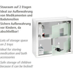 WENKO Armoire à Pharmacie Acier Inox, Avec Serrure, 25 X 12 X 25 Cm, Brillant 11 WENKO Armoire à Pharmacie Acier Inox, Avec Serrure, 25 X 12 X 25 Cm, Brillant -Songmics Soldes Magasin 22918648 5