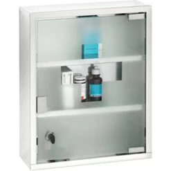 WENKO Armoire à Pharmacie Acier Inox, Avec Serrure, 30 X 12 X 40 Cm, Brillant 11 WENKO Armoire à Pharmacie Acier Inox, Avec Serrure, 30 X 12 X 40 Cm, Brillant -Songmics Soldes Magasin 22918650 5