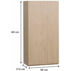 Meuble De Rangement Suspendu WILL - Meuble Haut Salle De Bain 1 Porte -Songmics Soldes Magasin 23402157 2