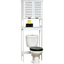 Meuble WC Miami 1 Tablette Blanc - Blanc