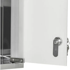 Armoire à Pharmacie 2 étagères 3 Niveaux 20L X 12l X 58H Cm Porte Verre Trempé Symbole Croix Acier Inox. -Songmics Soldes Magasin 27164627 4