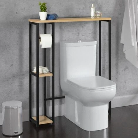 Meuble Dessus WC Avec étagères DETROIT Design Industriel 4 Meuble Dessus WC Avec étagères DETROIT Design Industriel – Image 2