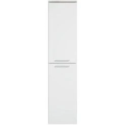 Armoire De Rangement De Saturnus Hauteur 130 Cm Béton Avec Du Blanc - Meuble De Rangement Haut Placard Armoire Colonne 7 Armoire De Rangement De Saturnus Hauteur 130 Cm Béton Avec Du Blanc - Meuble De Rangement Haut Placard Armoire Colonne -Songmics Soldes Magasin 27624852 3