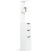 Meuble WC étagère WILLY Bois 3 Portes Blanc Gain De Place Pour Toilettes 2 Meuble WC étagère WILLY Bois 3 Portes Blanc Gain De Place Pour Toilettes -Songmics Soldes Magasin 281512 1