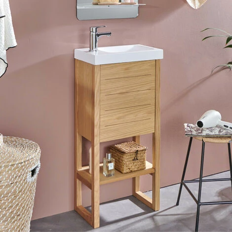 Meuble Lave-mains Vasque Blanche ATOLL 5 Meuble Lave-mains Vasque Blanche ATOLL – Image 3