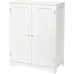 Meuble De Salle De Bain,de Rangement Buffet Avec2 Portes,3 Étagères Moderne MDF Peinture, Pour Salon Chambre Entrée Cusine -Meerveil