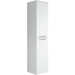 Armoire De Rangement De Saturnus Hauteur 130 Cm Blanc - Meuble De Rangement Haut Placard Armoire Colonne