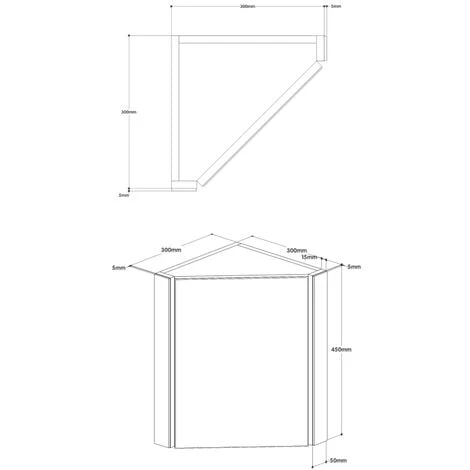 Armoire Miroir D'angle Pour Lave Mains 45x30.5 5 Armoire Miroir D'angle Pour Lave Mains 45x30.5 – Image 3