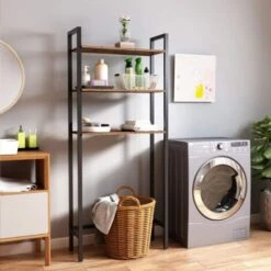 Étagère De Toilettes, Étagère Dessus Toilette à 3 Niveaux, Étagère De Salle De Bain, Style Industriel, Gain De Place, Montage Facile, 63 × 24 × 163 Cm, HOOBRO EBF41TS01 9 Étagère De Toilettes, Étagère Dessus Toilette à 3 Niveaux, Étagère De Salle De Bain, Style Industriel, Gain De Place, Montage Facile, 63 × 24 × 163 Cm, HOOBRO EBF41TS01 -Songmics Soldes Magasin 35832503 3