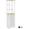 SoBuy BZR43-W Meuble Colonne De Salle De Bain Armoire Haute Meuble De Rangement 1 SoBuy BZR43-W Meuble Colonne De Salle De Bain Armoire Haute Meuble De Rangement -Songmics Soldes Magasin 36910219 1