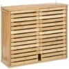 Meuble Haut 2 Portes Sicela 58cm Naturel -Songmics Soldes Magasin 38080378 1