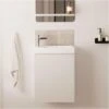 Ensemble Meuble Lave-mains Blanc LISA Avec Robinet Chromé 2 Ensemble Meuble Lave-mains Blanc LISA Avec Robinet Chromé -Songmics Soldes Magasin 39912998 1