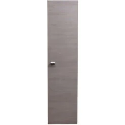 Dmora Colonne De Salle De Bain Murale, Meuble Suspendu Polyvalent, Avec 1 Porte Réversible Et étagères En Verre, Fabriqué En Italie, 31x15xh136 Cm, Couleur Chêne Blanchi, Avec Emballage Renforcé -Songmics Soldes Magasin 42832827 3
