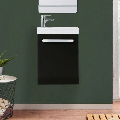 Meuble Lave-mains Noir Carbone NEVADA 3 Meuble Lave-mains Noir Carbone NEVADA