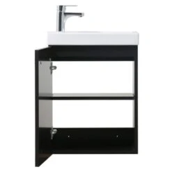 Meuble Lave-mains Noir Carbone NEVADA 8 Meuble Lave-mains Noir Carbone NEVADA -Songmics Soldes Magasin 44166745 3