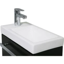 Meuble Lave-mains Noir Carbone NEVADA 9 Meuble Lave-mains Noir Carbone NEVADA -Songmics Soldes Magasin 44166745 4