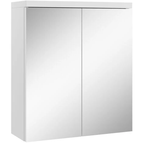 Meuble A Miroir Toledo 60 X 60 Cm Blanc - Miroir Armoire Miroir Salle De Bains Verre Armoire De Rangement 3 Meuble A Miroir Toledo 60 X 60 Cm Blanc - Miroir Armoire Miroir Salle De Bains Verre Armoire De Rangement