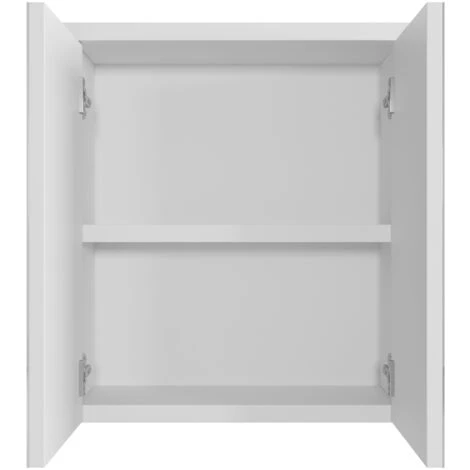 Meuble A Miroir Toledo 60 X 60 Cm Blanc - Miroir Armoire Miroir Salle De Bains Verre Armoire De Rangement 4 Meuble A Miroir Toledo 60 X 60 Cm Blanc - Miroir Armoire Miroir Salle De Bains Verre Armoire De Rangement – Image 2