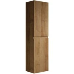 Armoire De Rangement De Angela Hauteur 150 Cm Chene - Meuble De Rangement Haut Placard Armoire Colonne