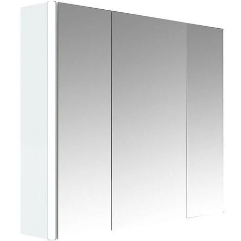 Allibert - Armoire De Toilette éclairante 80 Cm 3 Portes Miroirs Blanc Brillant - STELLA 3 Allibert - Armoire De Toilette éclairante 80 Cm 3 Portes Miroirs Blanc Brillant - STELLA