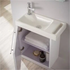 Pack Lave Mains Blanc + Lave Mains + Robinetterie Eau Froide 8 Pack Lave Mains Blanc + Lave Mains + Robinetterie Eau Froide -Songmics Soldes Magasin 5267661 3