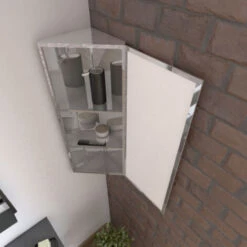 ARMOIRE MIROIR EN ACIER INOXYDABLE POUR COIN - 80x30x175 -Songmics Soldes Magasin 52971053 3