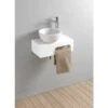 Lave-mains Complet En Céramique Blanc Sur Console Pour Petit Espace -Songmics Soldes Magasin 53667 1