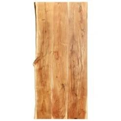 Hommoo Dessus De Meuble-lavabo De Salle De Bain Acacia 118x55x3,8 Cm