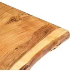 Hommoo Dessus De Meuble-lavabo De Salle De Bain Acacia 118x55x3,8 Cm -Songmics Soldes Magasin 54061314 3