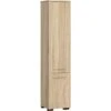 Colonne Salle De Bains AKORD FIN Chêne Sonoma 30 Cm 2 Portes Façade Chêne Sonoma 5 étagères 30x30x140 Cm -Songmics Soldes Magasin 54157235 1