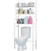 Meuble WC Ou Machine à Laver- Étagère De Salle De Bains 3 étagères-68x160x25cm(LxHxP)