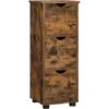 VASAGLE Meuble De Salle De Bain, Armoire De Rangement, Tour à 3 Tiroirs, Placard 3 Niveaux, Colonne, 30 X 30 X 80 Cm, Pour Salle De Bain, Salon, Chambre, Cuisine, Marron Rustique Par SONGMICS BBK150X0 -Songmics Soldes Magasin 54705524 1