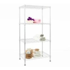 Mammut Étagère En Métal Rocky 4/5 Étagères Blanc 55 X 35 X 110 Cm -Songmics Soldes Magasin 55575060 4