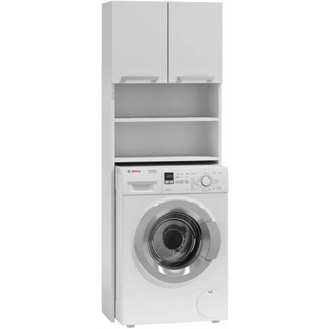 COMO - Meuble Pour Machine à Laver - 64x183x30cm - Rangement Espace Buanderie Lave Linge Salle De Bains - Style Moderne 3 COMO - Meuble Pour Machine à Laver - 64x183x30cm - Rangement Espace Buanderie Lave Linge Salle De Bains - Style Moderne