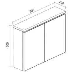 Meuble A Miroir Paso 80 X 60 Cm Chene - Miroir Armoire Miroir Salle De Bains Verre Armoire De Rangement -Songmics Soldes Magasin 58438391 4