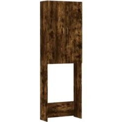 Meuble Pour Machine à Laver Chêne Fumé 64x25,5x190 Cm VidaXL