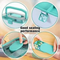 Medikamentenbox, BR-Life Familien-Erste-Hilfe-Box, Aufbewahrungsbox, Tragbarer Medizinschrank, 2 Schichten Mit Mini-Pillenbox -Songmics Soldes Magasin 60070213 4